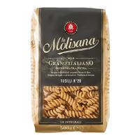 La Molisana茉莉莎娜全麦低脂螺旋两头尖笔形意大利面500g家用螺丝意面通心粉