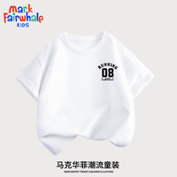 马克华菲儿童短袖速干t恤女童男童半袖夏季衣服薄款中大童运动夏装童装 【速干】 m08号黑x 150