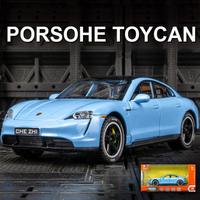 车致 1:32 保时捷TAYCAN 合金车仿真模型 回力声光玩具车