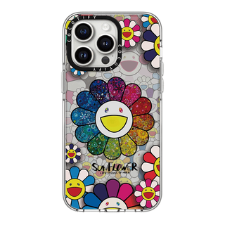 CASETIFY磁吸MagSafe联名村上隆太阳花适用iphone16pro手机壳15promax苹果14plus潮牌13艺术12 CASE【cc538笑脸太阳花居中】升级版白框Ma iPhone