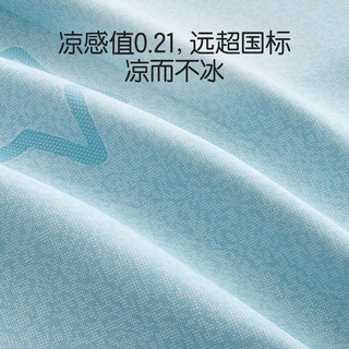 罗莱儿童A类抗菌防螨冰丝席双人凉席三件套1.8米床180*200蓝 【可水洗】 【条席款】凉感+可水洗 星空蓝