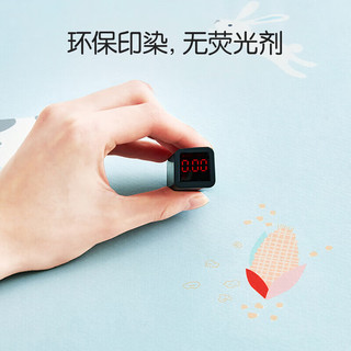 罗莱儿童 快乐农场 A类 冰丝席凉席 双人 三件套 蓝色 180*200 【可水洗】 【条席款】凉感+可水洗 农场