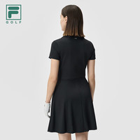 斐乐（FILA）女子连衣裙2025夏季高尔夫运动防晒修身POLO裙 深黑-BK 2XL 180/96A/XXL