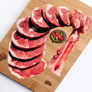 三疆牧羊 新疆羊肉南疆巴音布鲁克黑头羊后腿乳羔羊肉生鲜高端礼盒 2kg 南疆黑头羊排羊后腿礼盒8斤