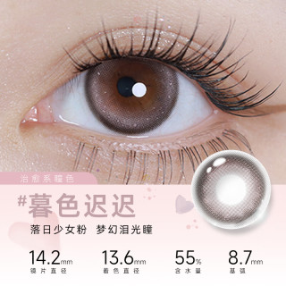 EYEPONY屿系列美瞳日抛10片装大小直径女近视彩色隐形眼镜屿鹿褐视客 寂寂海蓝 550度