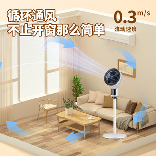 扬子家用循环扇小电扇静音办公台扇三挡落地循环扇小型立式电风扇