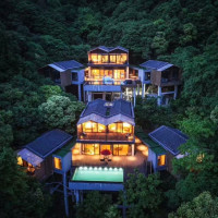私汤入户真温泉，享山林野奢度假！宁波宁海安岚 栖山居叠墅2晚套餐（含双早+双人午餐+旅拍+欢迎水果+迷你吧等）