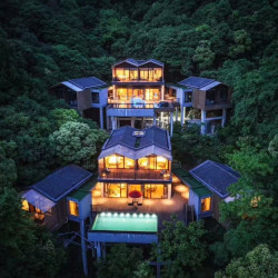 私汤入户真温泉，享山林野奢度假！宁波宁海安岚 栖山居叠墅2晚套餐（含双早+双人午餐+旅拍+欢迎水果+迷你吧等）
