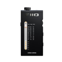 FiiO 便携式可充电锂电池怀旧复古迷你立体声耳放FM收音机RR11 黑色