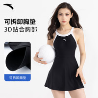 安踏小蛮腰泳衣微胖女孩遮肉2025新款连体绝美保守大码运动泳游衣
