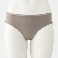 無印良品 MUJI 無印良品 女式 弹力天竺织中腰短裤 内裤 FCE01A1A 深咖啡色 XL