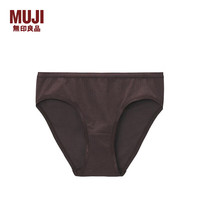 無印良品 MUJI 無印良品 女式 弹力天竺织中腰短裤 内裤 FCE01A1A 深棕色 XL