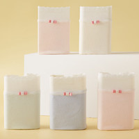 雅鹿聚乳酸透气无痕三角裤纯棉裸感少女内裤 肤/粉/浅蓝/浅绿/虾粉 5条 XL 【115-130斤】