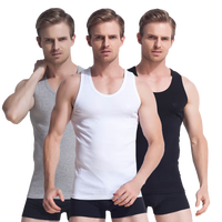 七匹狼男士背心男100%棉纯棉青年打底衫男人工字汗衫男生学生运动背心 麻灰(1件装) XL (175) (推荐体重120-140斤)