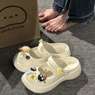 玛丽珍洞洞鞋女款2024新款夏季外穿厚底可爱防滑防臭踩屎感凉鞋女
