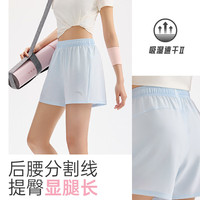安踏速干短裤丨梭织冰丝运动休闲短裤女款夏季吸湿透气跑步服裤子 冰冻蓝-2 S (女160)