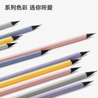 纽赛【nusign纽赛】小灰杆黑木铅笔三角定位正姿铅笔HB/2B小一二年级学龄儿童幼儿学习涂卡绘图铅 六角小彩杆HB(10支/盒)