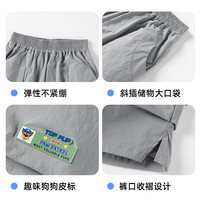 汪汪队男童夏装短裤2025七分裤儿童裤男孩工装裤男宝宝运动裤 军绿(252PK0060)