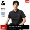 杰克琼斯 杰克·琼斯（JACK&JONES）男装25年精致虎头刺绣凉感短袖polo衫男士夏季商务半袖翻领T恤 黑砂色E44 XL