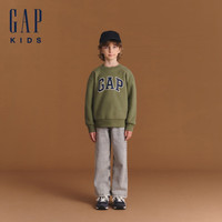Gap男女童撞色字母logo抓绒卫衣经典儿童上衣645106