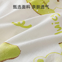 舒贝怡2件装婴儿衣服0-6个月新生儿夏季薄款连体衣A类男女宝宝短袖哈衣 猕猴桃小熊满印黄+黄 66cm