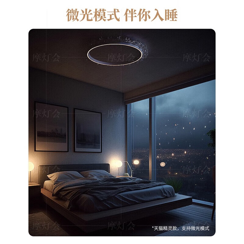  摩灯会 全光谱 吸顶灯  多色可调 20㎡以下