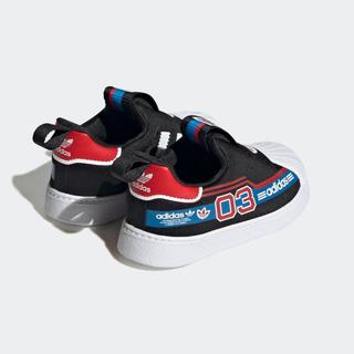  adidas ORIGINALS 一脚蹬 儿童运动鞋  黑色 22