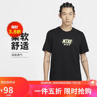 NIKE 耐克 春夏男短袖圆领T恤 运动休闲 简约时尚 FV3766-010 黑L FV3766-010/黑色