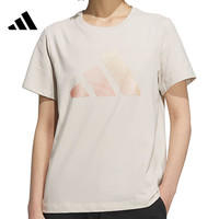 adidas 阿迪达斯 夏季女子运动休闲短袖T恤法雅JL6284