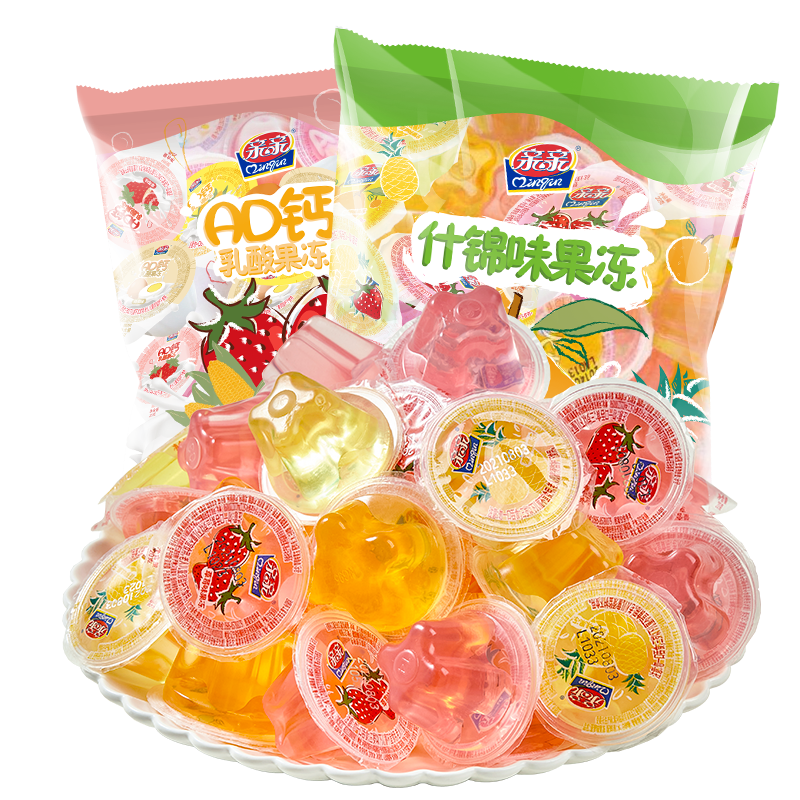 亲亲（Qinqin） 什锦果冻AD钙果冻水果冻解馋小零食耐吃小吃网红 什锦味*1袋