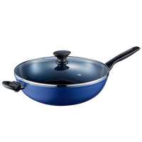 BLUE DIAMOND 蓝钻陶瓷不粘锅家用炒菜锅蓝钻炒锅配盖 30cm