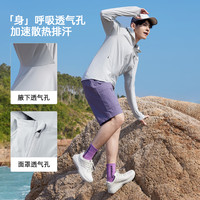 CAMEL骆驼男款防晒衣凉感2025春夏防紫外线皮肤衣户外游玩休闲外套 M15BA30077 幻影黑