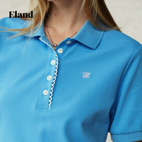 EAND【71%棉】衣恋连衣裙女纯色a字收腰短袖连体裙2025夏季新款 (25)Pink  /170