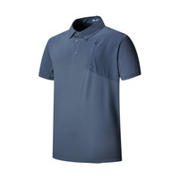 七匹狼男装短袖Polo衫男士夏季弹力透气速干休闲运动翻领T恤 185/104A 005(浅灰)