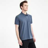 七匹狼男装短袖Polo衫男士夏季弹力透气速干休闲运动翻领T恤 180/100A 005(浅灰)