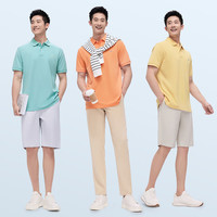 七匹狼短袖t恤抗菌凉感男夏保罗衫男士POLO衫翻领男装多彩时尚百搭上衣 109(天蓝)1D1E30606666 M 165/84A