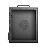 硕一凤凰C1+电脑机箱台式机M-ATX中小主板桌面MINI手提小机箱TFX电源(8.5L体积/支持22CM MATX主板) 凤凰C1+ 黑+TFX额定200W电源