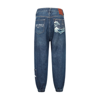 EVISU【多件折】  男士海鸥印花休闲潮流束脚百搭宽松牛仔裤