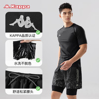 Kappa男士游泳衣套装2025新款男式款泳裤男生青少年成人上衣泳装