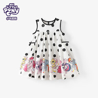 MY LITTLE PONY（小马宝莉）25年夏日新女童中大童夏日斑点中长连衣裙裙子 黑白色 120