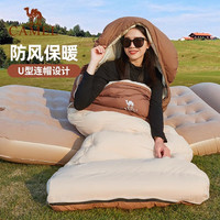 骆驼睡袋春秋季成人儿童加厚防寒隔脏便携户外露营保暖室内外
