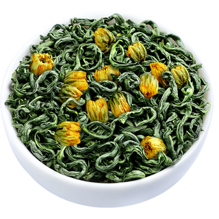 溪商【5A菊花绿茶】2025新茶碧螺春茶毛尖茶日照高山云雾茶叶浓香  菊花绿茶【一罐】