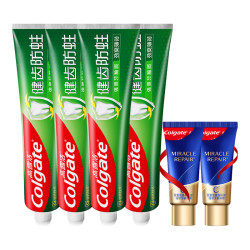 Colgate 高露洁 健白健齿防蛀牙膏90g*4支+氨基酸18g*2支