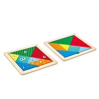 Hape趣味双面七巧板幼儿园儿童早教益智玩具智力拼图拼板3岁+木制