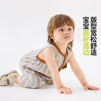 嘟嘟家宝宝连体衣夏季婴儿立体卡通哈衣幼童宽松爬服儿童满印背带裤 绿色 100cm