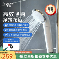 东丽 TORAY 日本沐浴净水器婴儿洗澡过滤器护肤手持花洒增压除氯美容洗脸RS52 浅湖蓝