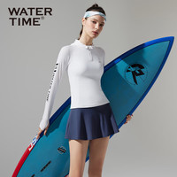 WATERTIME泳衣女士长袖长裤分体裙三件套防晒游泳衣速干遮肚显瘦潜水服2024 白色长袖款【分体裙裤套装】 M (158-162cm/44-52kg)