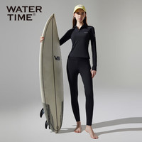 WATERTIME泳衣女士长袖长裤分体裙三件套防晒游泳衣速干遮肚显瘦潜水服2024 黑色长袖款【防晒长裤套装】 2XL (173-177cm/55-63kg)