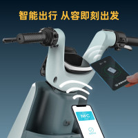 绿源 新国标电动自行车LIVA7豪华版续航80公里NFC智能解锁前碟后陶液冷电机质保十年 焕彩奶咖-新国标可上牌