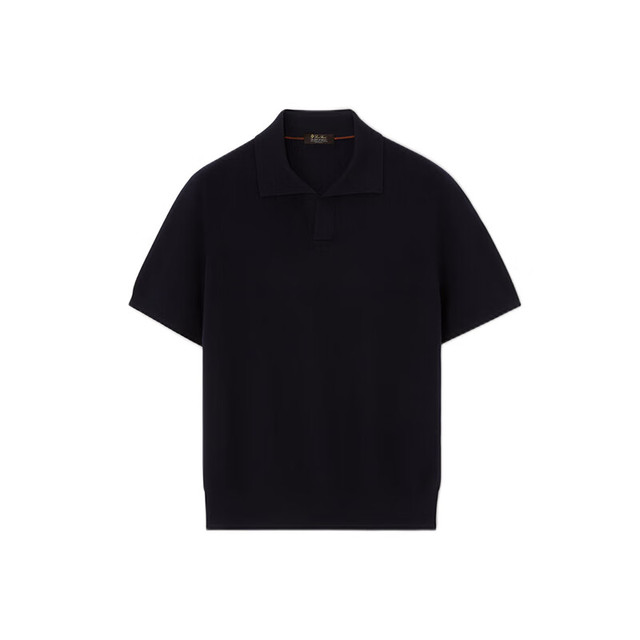 Loro Piana 诺悠翩雅 男装Empire Polo衫纯羊毛针织无扣短袖马球衫2025新款 海军蓝 44